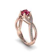 Ruby Eternal Twist Engagement Ring - Maisie No. 11 image 1