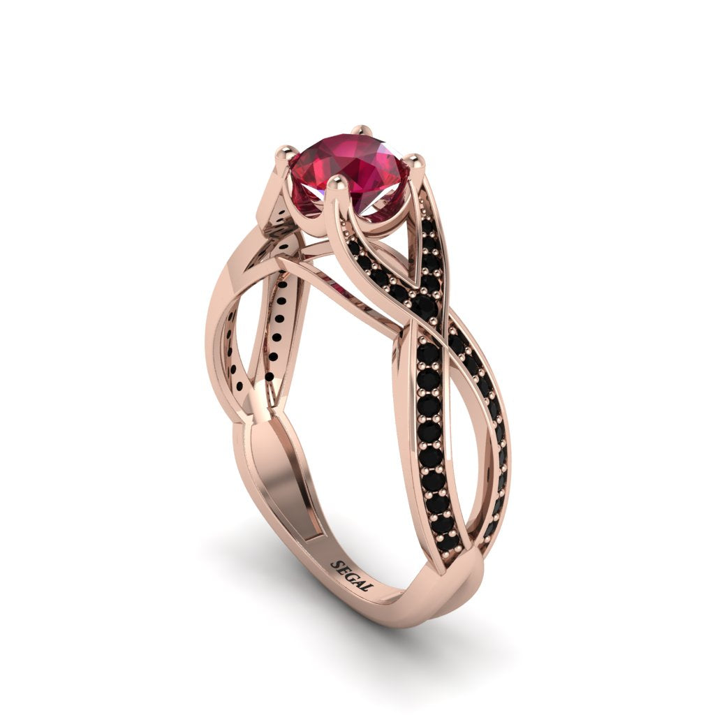 Ruby Eternal Twist Engagement Ring - Maisie No. 41