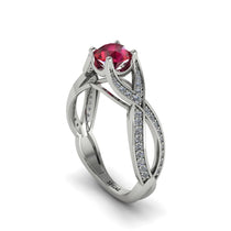 Ruby Eternal Twist Engagement Ring - Maisie No. 12 image 1