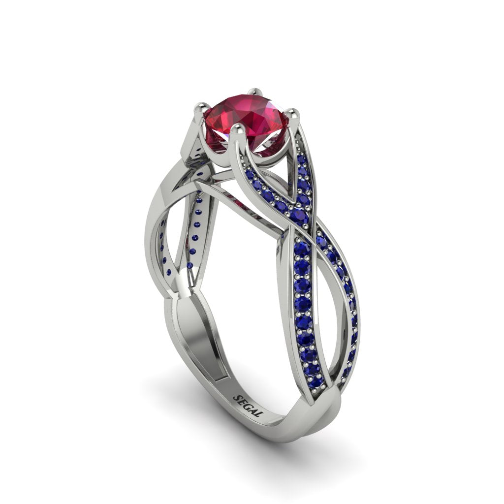 Ruby Eternal Twist Engagement Ring - Maisie No. 72