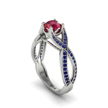 Ruby Eternal Twist Engagement Ring - Maisie No. 72 image 1