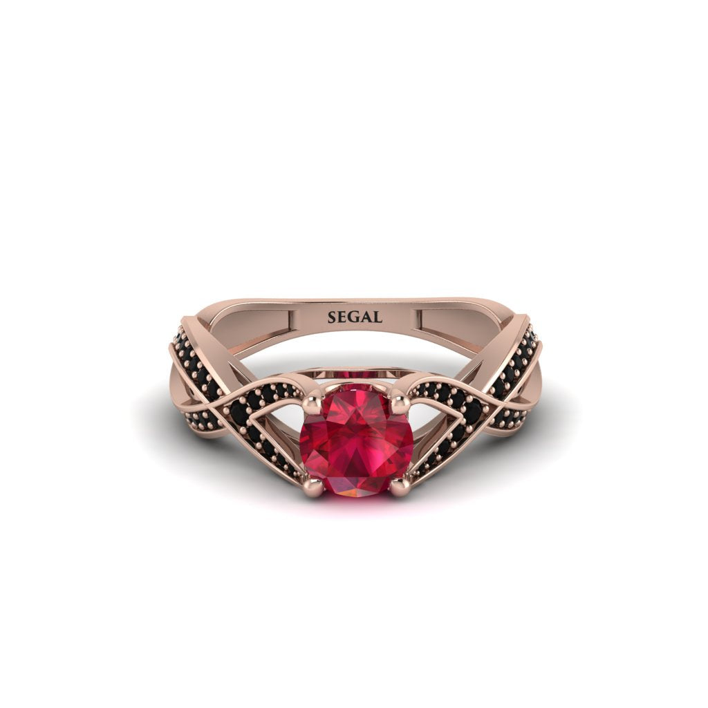 Ruby Eternal Twist Engagement Ring - Maisie No. 41