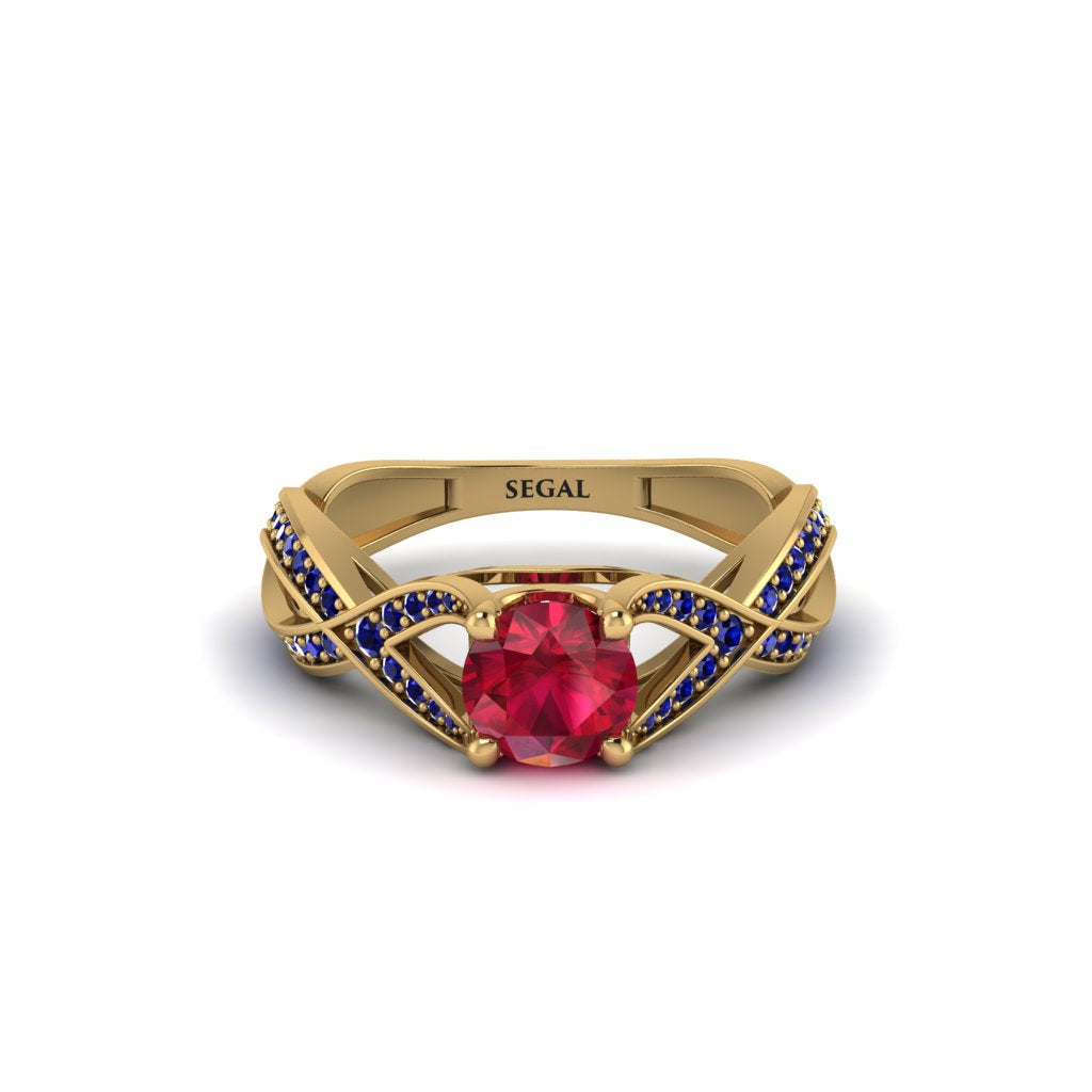 Ruby Eternal Twist Engagement Ring - Maisie No. 70