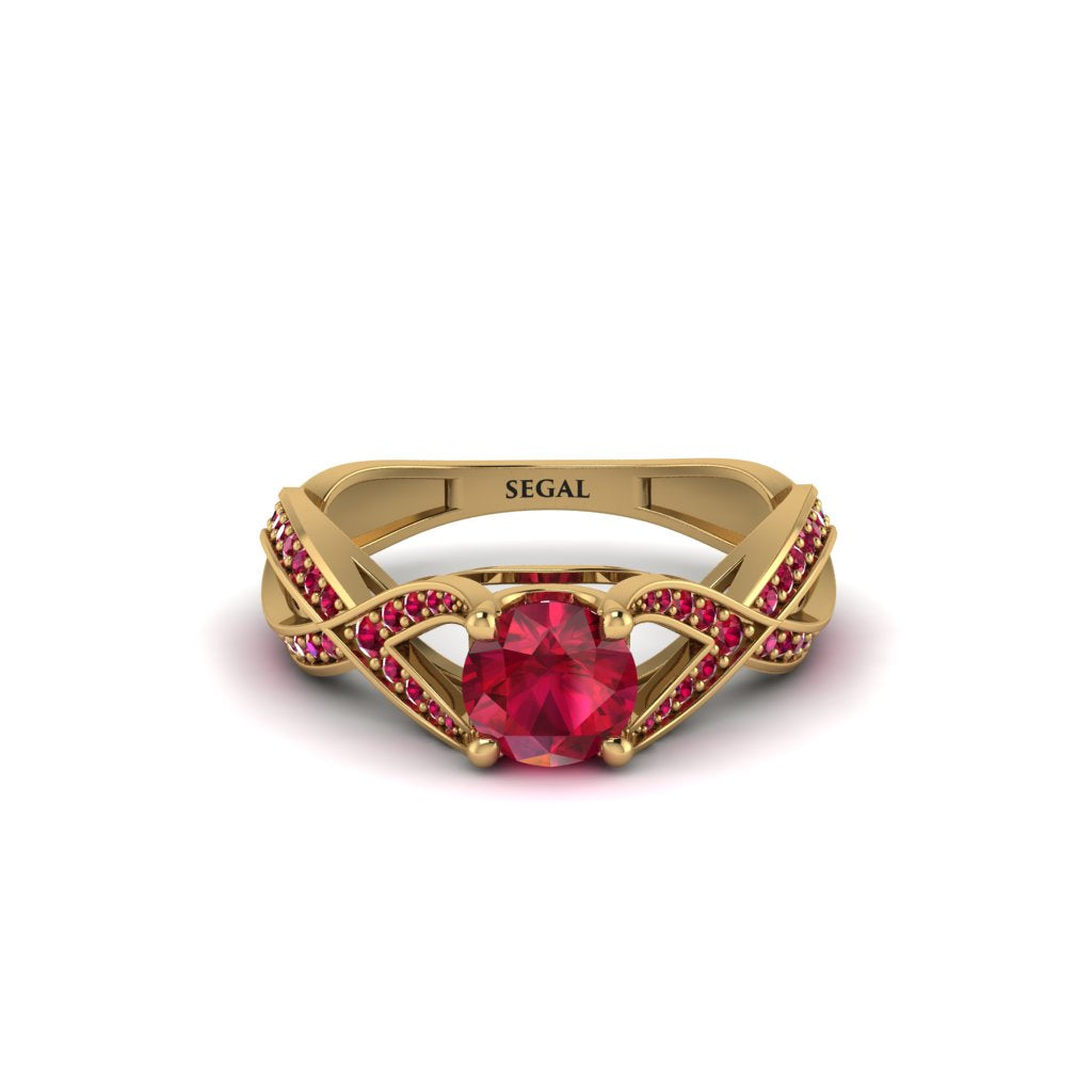 Ruby Eternal Twist Engagement Ring - Maisie No. 55