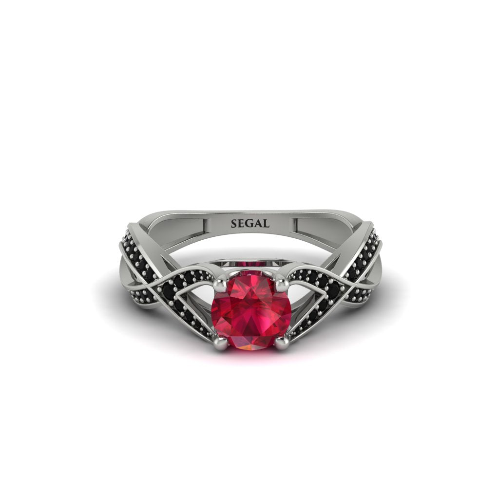 Ruby Eternal Twist Engagement Ring - Maisie No. 42
