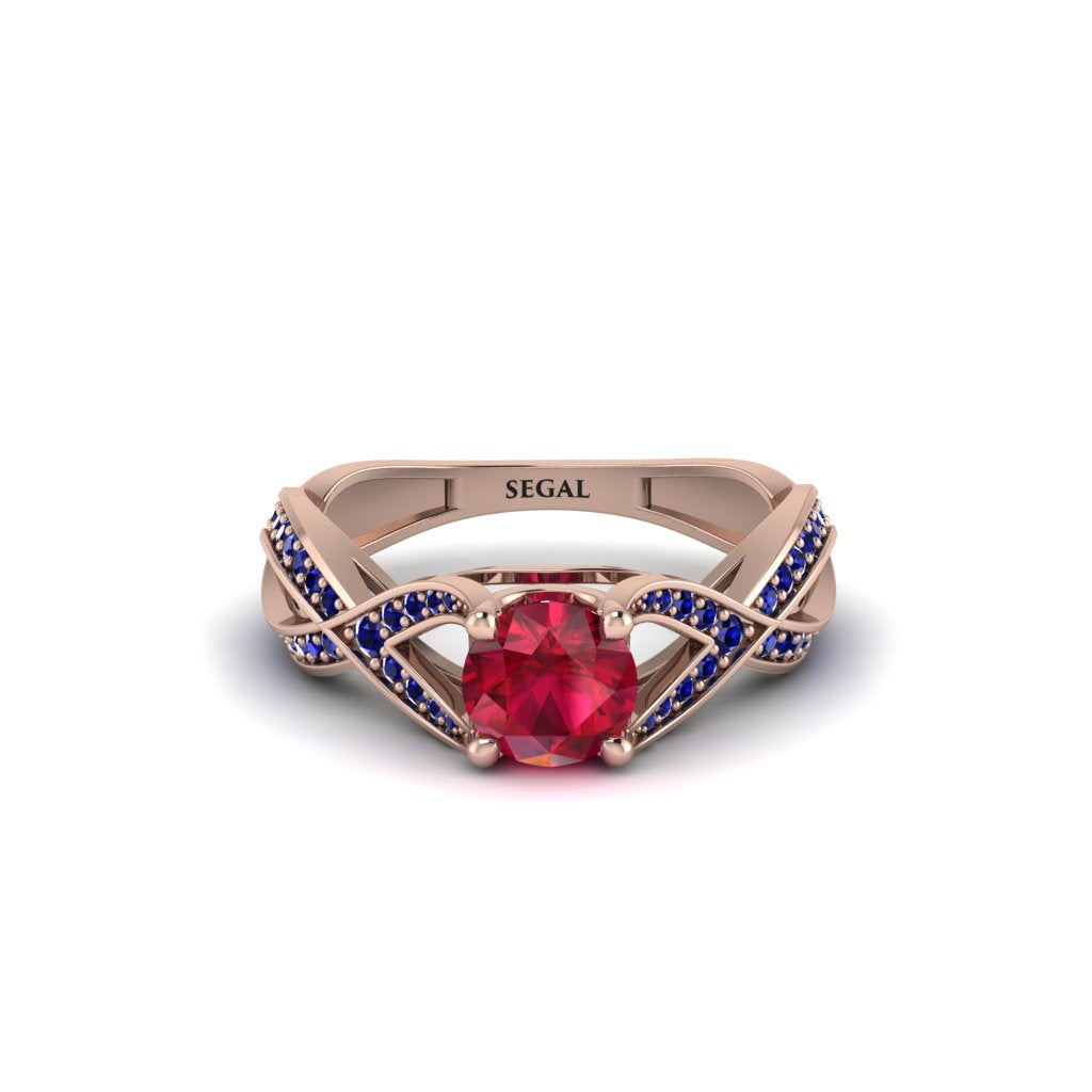 Ruby Eternal Twist Engagement Ring - Maisie No. 71