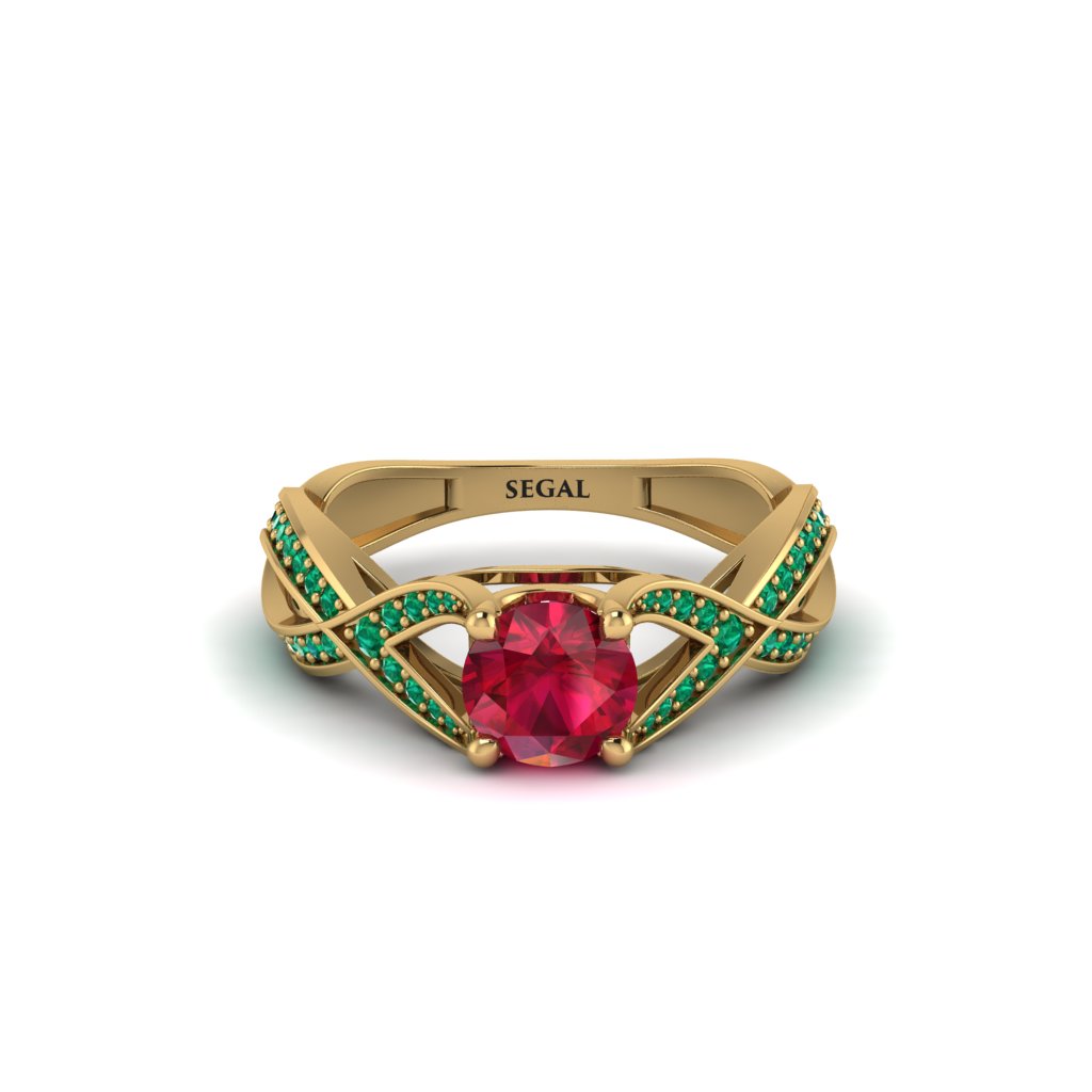 Ruby Eternal Twist Engagement Ring - Maisie No. 25