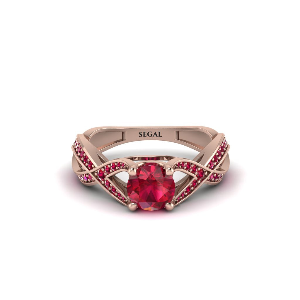 Ruby Eternal Twist Engagement Ring - Maisie No. 56
