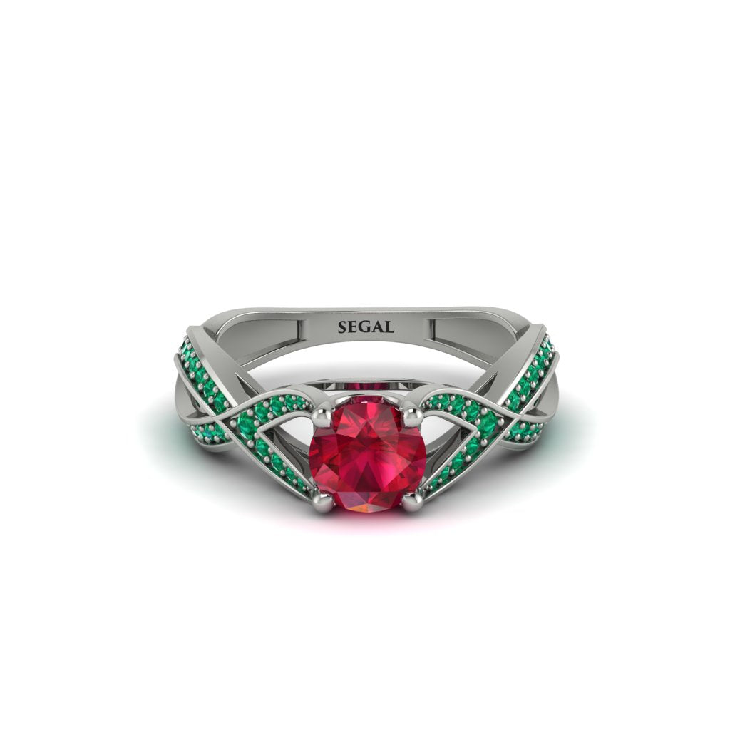 Ruby Eternal Twist Engagement Ring - Maisie No. 27