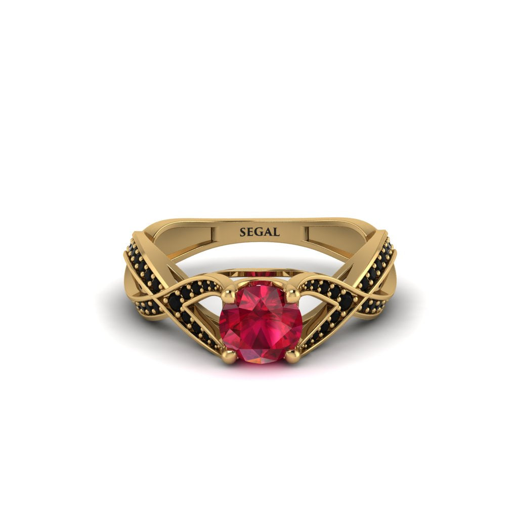 Ruby Eternal Twist Engagement Ring - Maisie No. 40