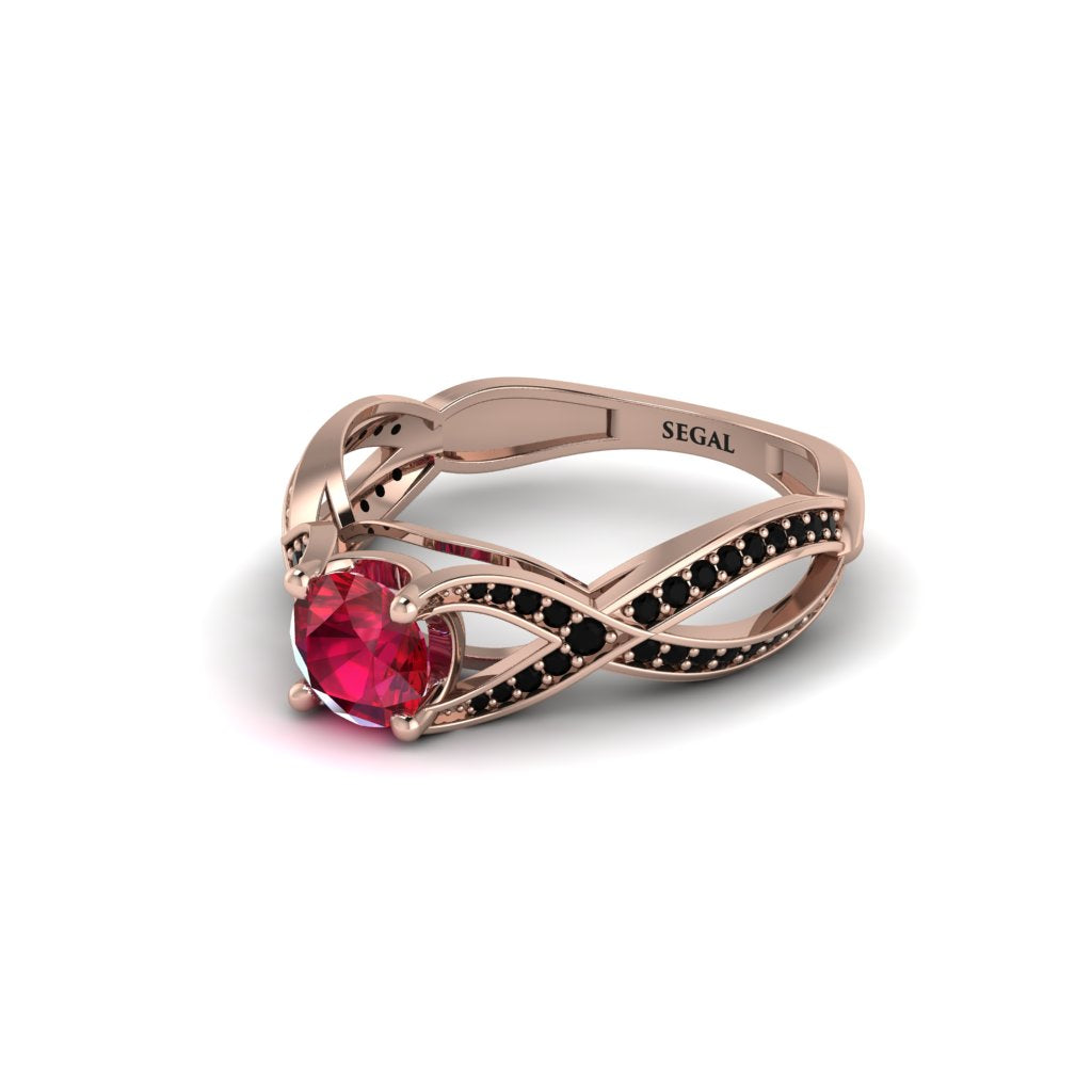 Ruby Eternal Twist Engagement Ring - Maisie No. 41