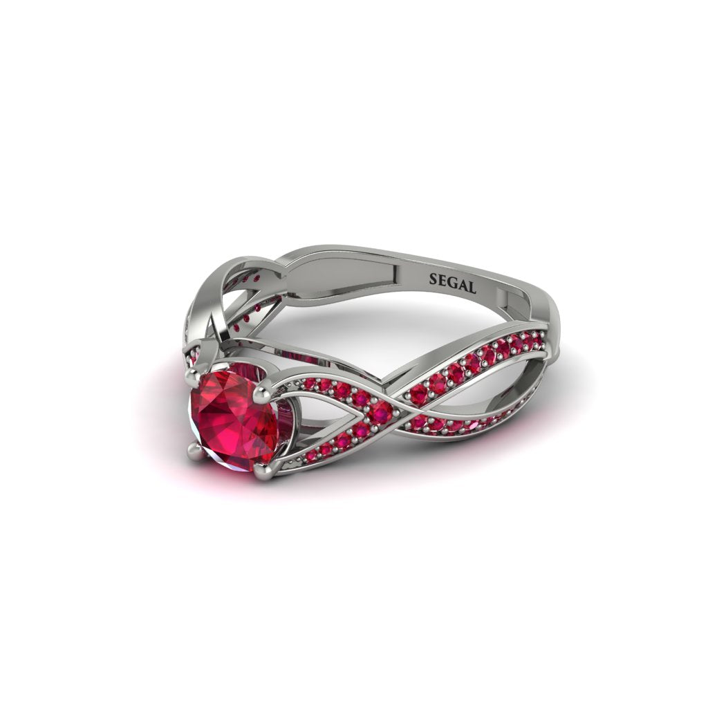 Ruby Eternal Twist Engagement Ring - Maisie No. 57