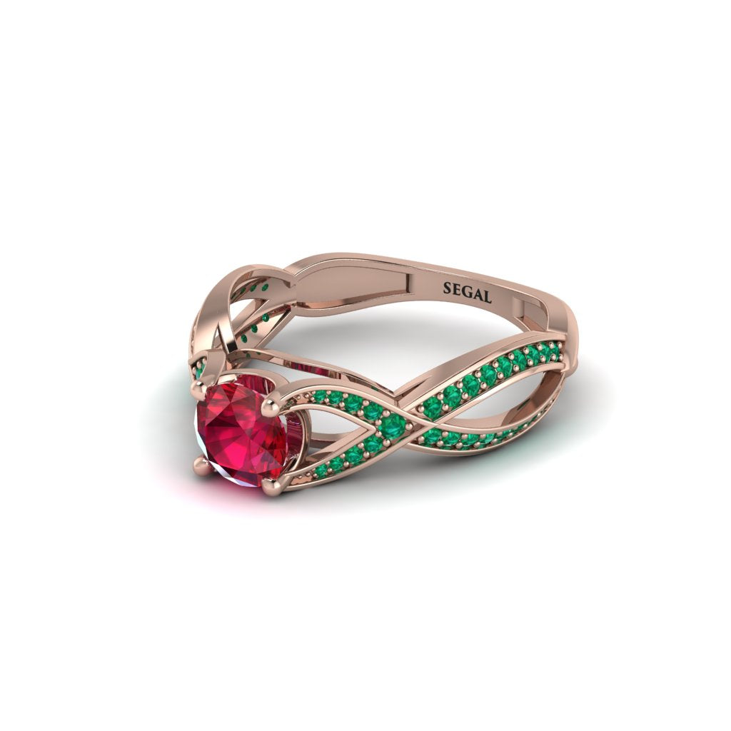 Ruby Eternal Twist Engagement Ring - Maisie No. 26