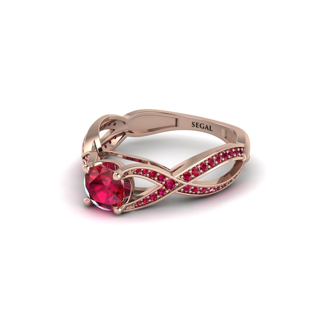 Ruby Eternal Twist Engagement Ring - Maisie No. 56