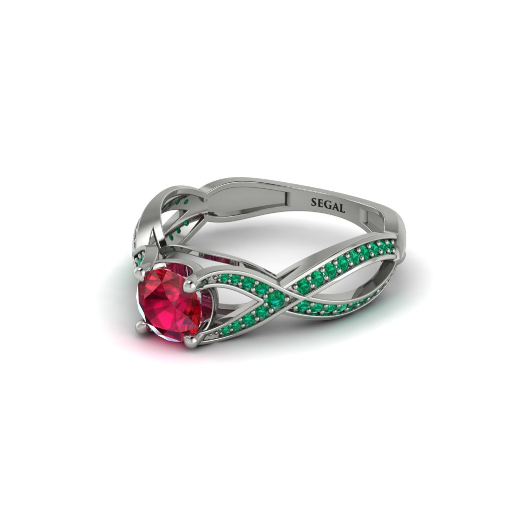 Ruby Eternal Twist Engagement Ring - Maisie No. 27