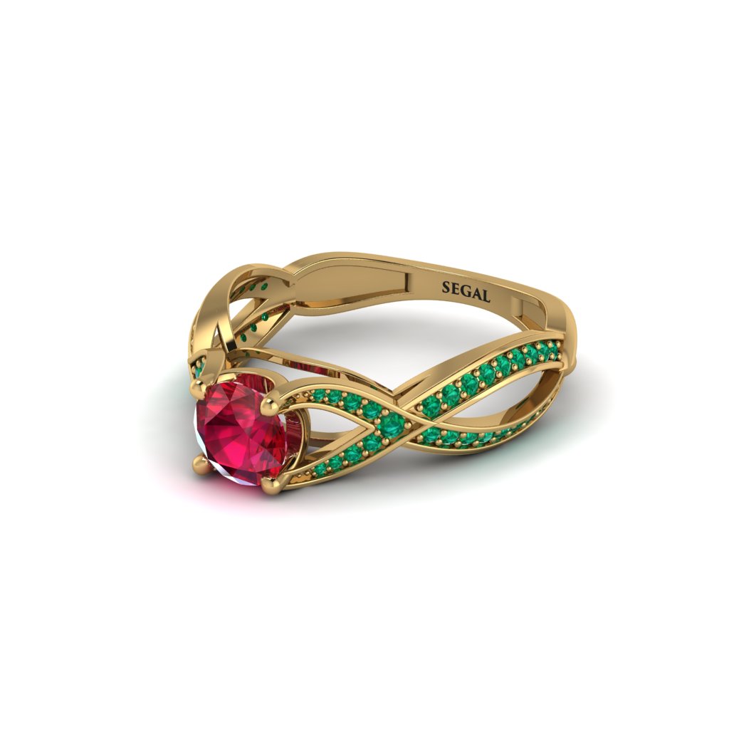 Ruby Eternal Twist Engagement Ring - Maisie No. 25