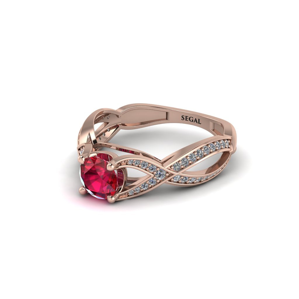 Ruby Eternal Twist Engagement Ring - Maisie No. 11