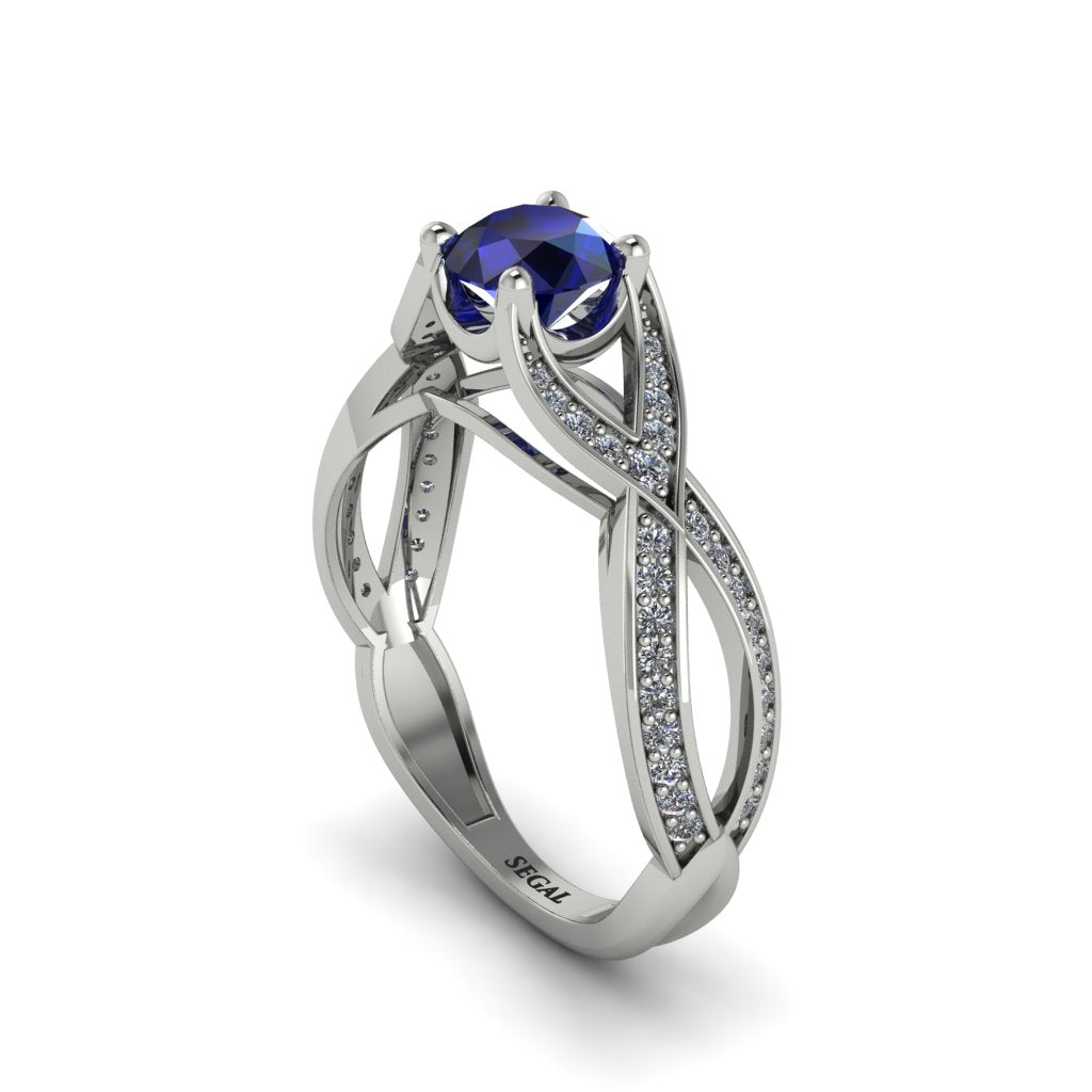 Sapphire Eternal Twist Engagement Ring - Maisie No. 15