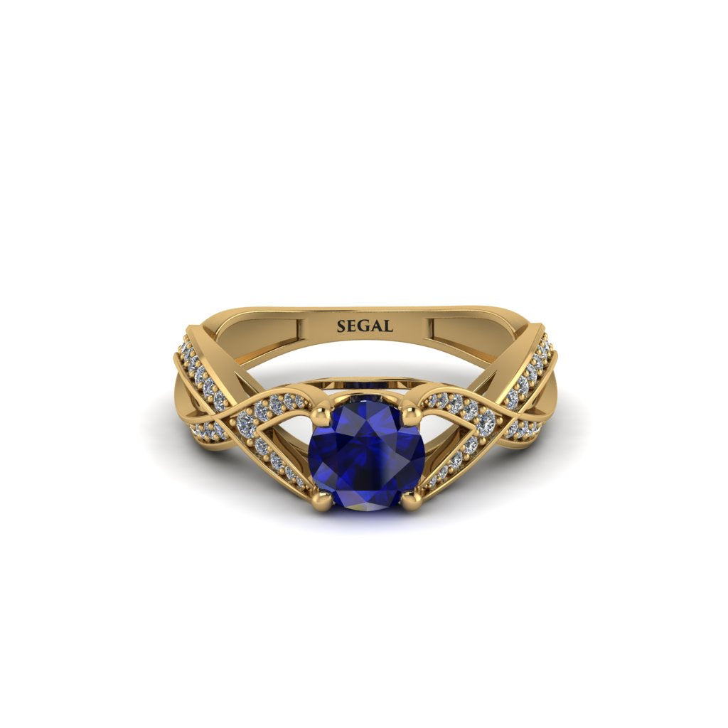 Sapphire Eternal Twist Engagement Ring - Maisie No. 13