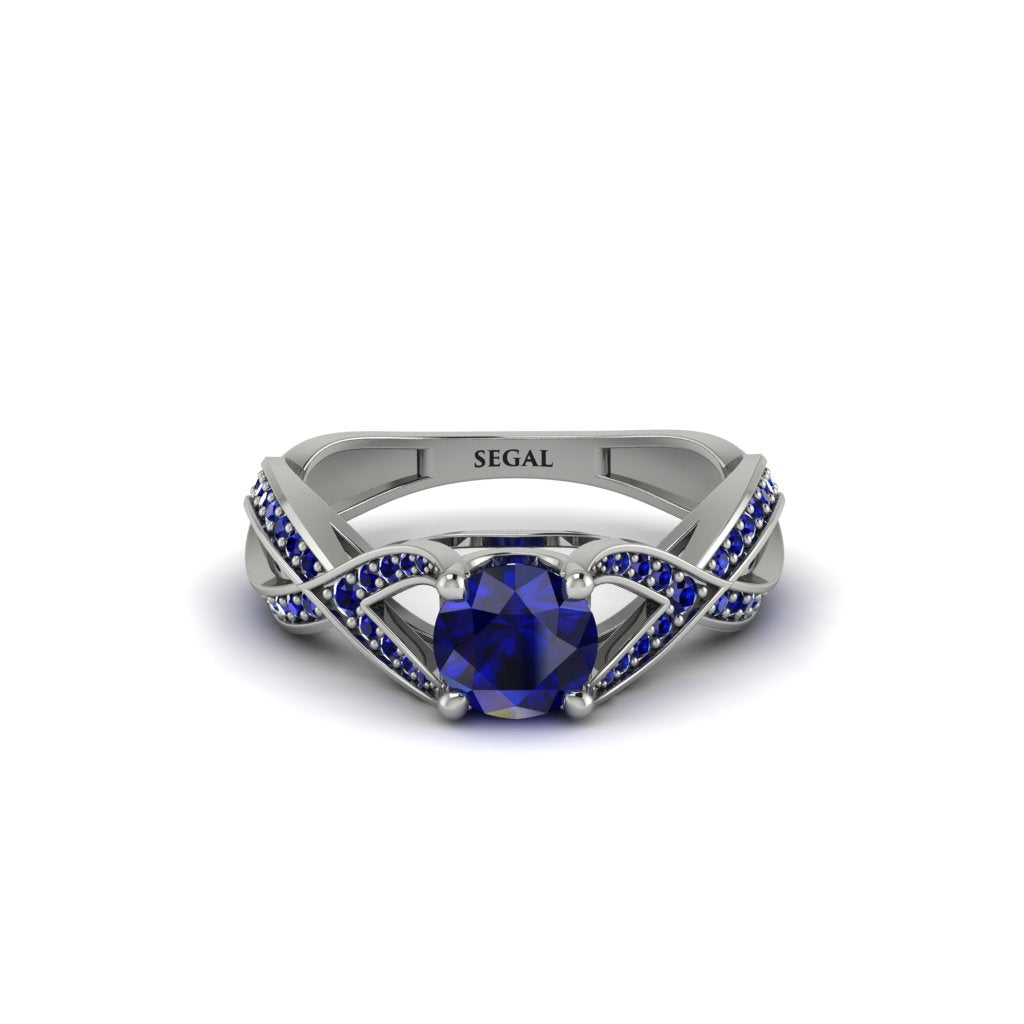 Sapphire Eternal Twist Engagement Ring - Maisie No. 75