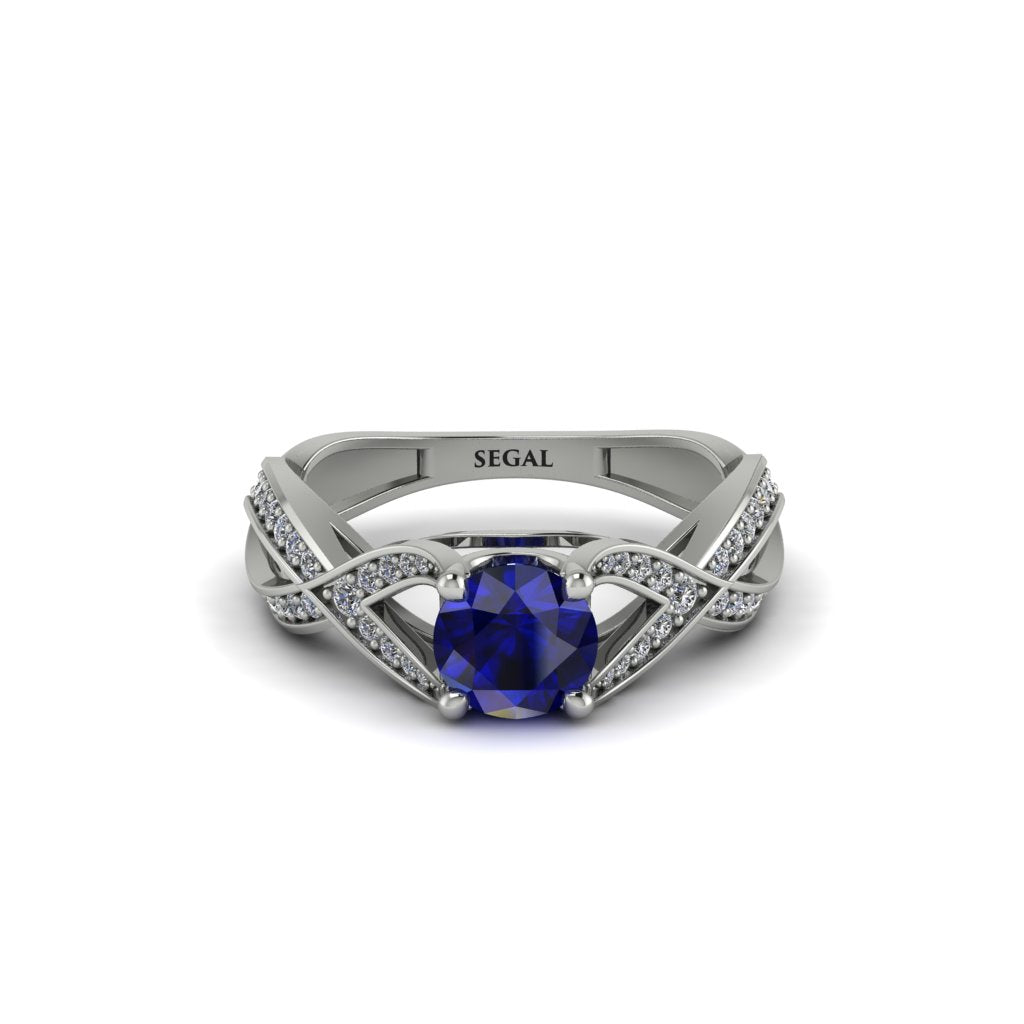 Sapphire Eternal Twist Engagement Ring - Maisie No. 15
