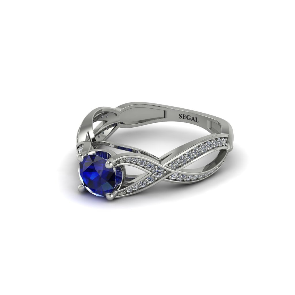 Sapphire Eternal Twist Engagement Ring - Maisie No. 15