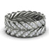 Diamond Eternity Leaf Gold Wedding Ring - Kara No. 3 image 2