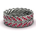 Ruby Eternity Leaf Gold Wedding Ring - Kara No. 12
