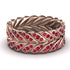 Ruby Eternity Leaf Gold Wedding Ring - Kara No. 11 image 2