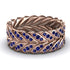 Sapphire Eternity Leaf Gold Wedding Ring - Kara No. 14