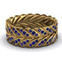 Sapphire Eternity Leaf Gold Wedding Ring - Kara No. 13