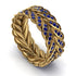 Sapphire Eternity Leaf Gold Wedding Ring - Kara No. 13 image 1