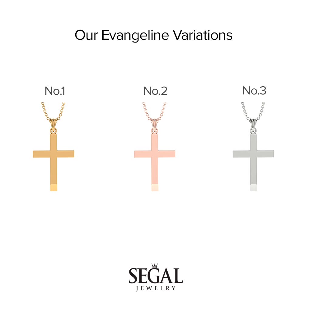 Classic Gold Cross Necklace - Evangeline No. 1
