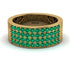Emerald Everlasting Radiance Wedding Band - Carolina No. 4