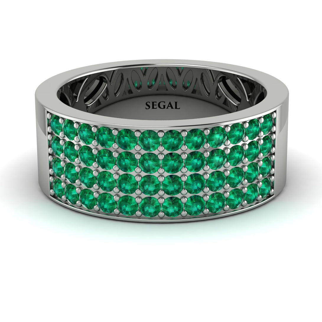Emerald Everlasting Radiance Wedding Band - Carolina No. 6