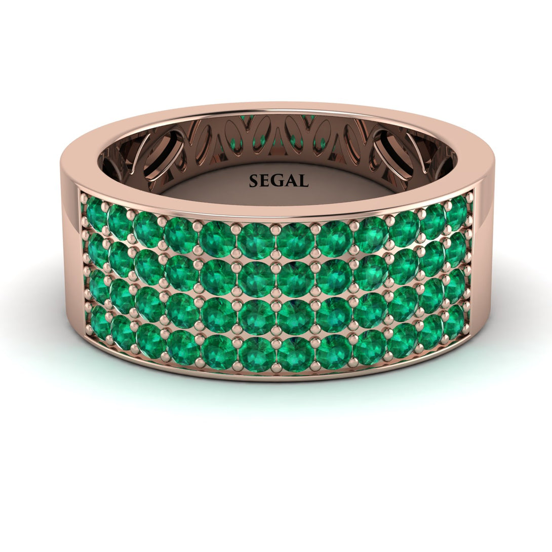 Emerald Everlasting Radiance Wedding Band - Carolina No. 5