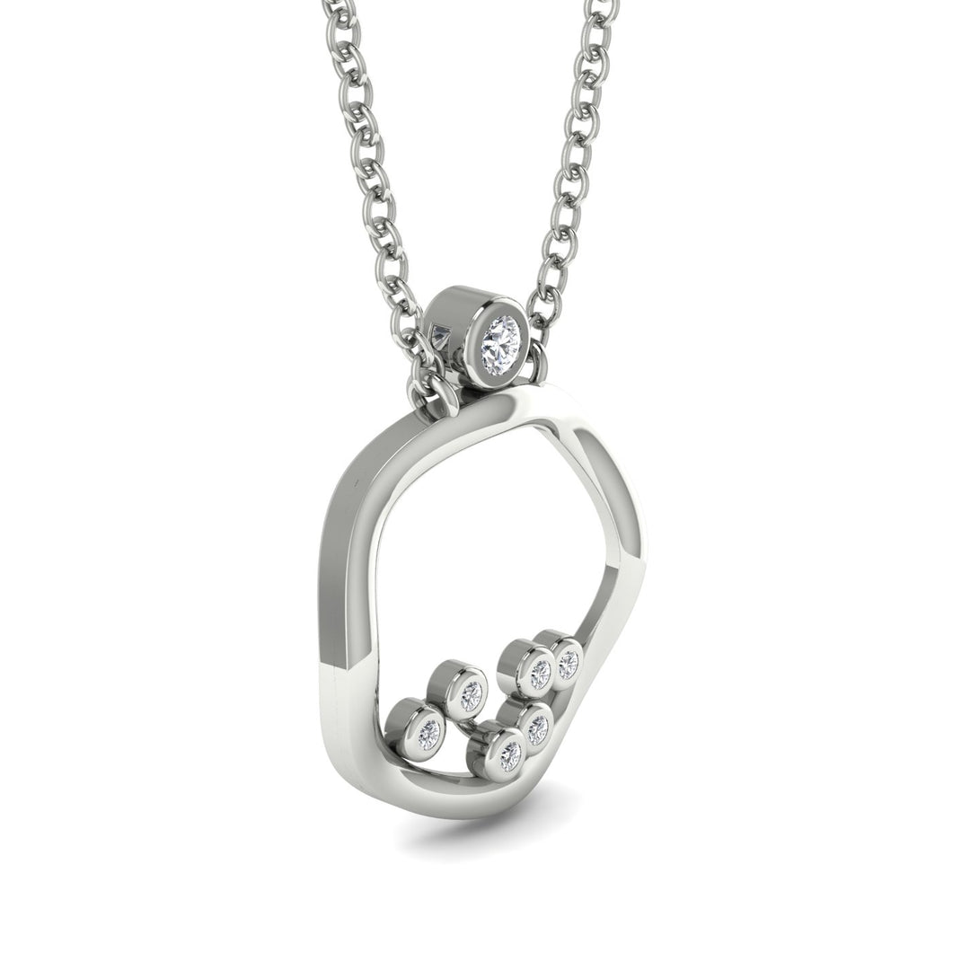 Exclusive Gold Pendant With Natural Diamond - Willow No. 3