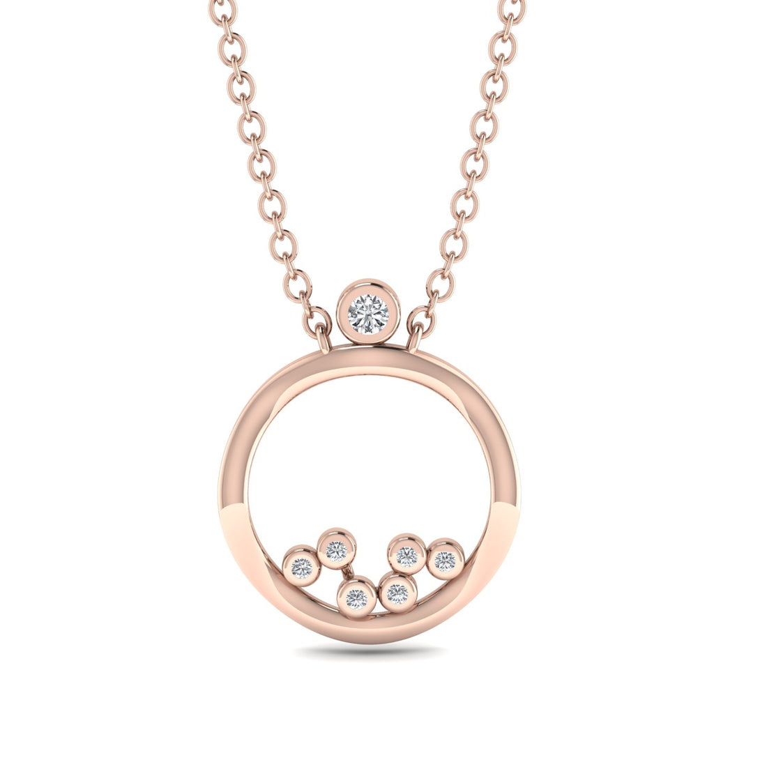 Exclusive Gold Pendant With Natural Diamond - Willow No. 2