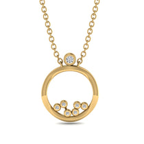 Exclusive Gold Pendant With Natural Diamond - Willow No. 1 image 1