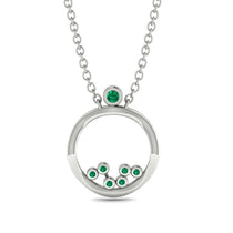 Exclusive Gold Pendant With Natural Emerald - Willow No. 6 image 1