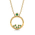 Exclusive Gold Pendant With Natural Emerald - Willow No. 4 image 1