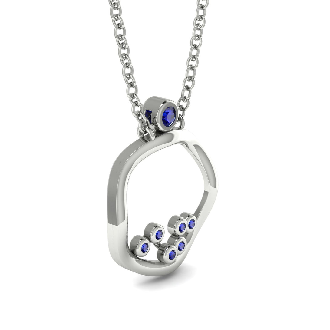 Exclusive Gold Pendant With Natural Sapphire - Willow No. 15