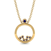 Exclusive Gold Pendant With Natural Sapphire - Willow No. 13 image 1