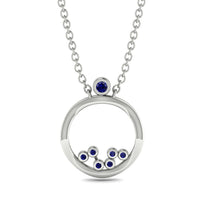 Exclusive Gold Pendant With Natural Sapphire - Willow No. 15 image 1