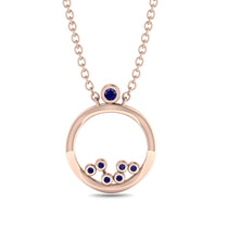 Exclusive Gold Pendant With Natural Sapphire - Willow No. 14 image 1