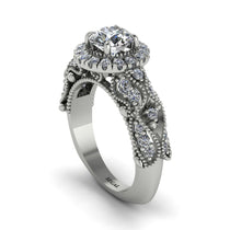 Exclusive Halo Diamond Milgrain Engagement Ring - Kendra No. 3 image 1