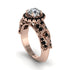 Exclusive Halo Diamond Milgrain Engagement Ring - Kendra No. 32