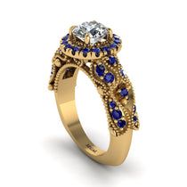 Exclusive Halo Diamond Milgrain Engagement Ring - Kendra No. 61 image 1