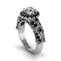 Exclusive Halo Diamond Milgrain Engagement Ring - Kendra No. 33 image 1
