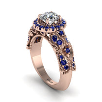 Exclusive Halo Diamond Milgrain Engagement Ring - Kendra No. 62 image 1